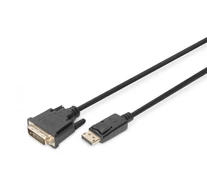 Digitus DB-340301-030-S video átalakító kábel 3 M DisplayPort DVI-D Fekete