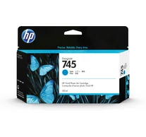 HP 745 130-ml DesignJet Cyan Ink Cartridge