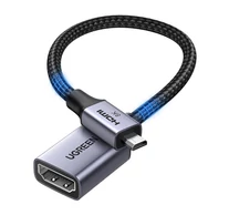 Ugreen HD182 micro HDMI HDMI HDMI kábel, 8K 60Hz, 48Gbps, 0.2m (fekete)