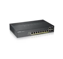 Zyxel GS1920-8HPV2 Vezérelt Gigabit Ethernet (10/100/1000) Ethernet-áramellátás (PoE) támogatása Fekete