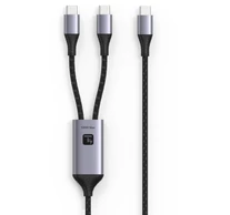 Techly ICOC MU2C-2C100W USB-C 2x USB-C Töltőkábel 100W 1,5m PD QC PPS