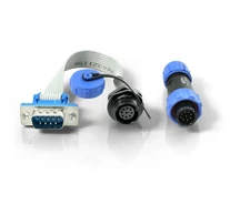 QuWireless QRS232 csatlakozóaljzat RS-232 Fekete, Kék, Fehér