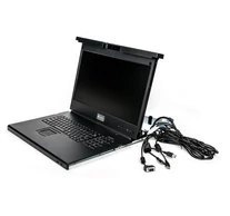 Vertiv Avocent LRA185KMM-205 rack konzol 48,3 cm (19") 1366 x 768 pixelek Műanyag, Acél Fekete 1U