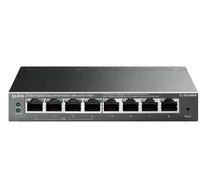 TP-Link TL-SG108PE Vezérelt L2 Gigabit Ethernet (10/100/1000) Ethernet-áramellátás (PoE) támogatása Fekete