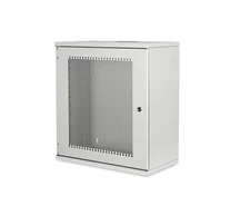 19"-es 12U hálószekrény, 540x400, perforált ajtó, szürke, osztott, össze nem szerelt, 60kg, 595x540x400 mm, perforált elülső ajtó, szürke