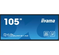 iiyama TE10518UWI-B1AG tartalomszolgáltató (signage) kijelző Álló digitális tábla 2,67 M (105") LED Wi-Fi 450 cd/m² 5K Ultra HD Fekete Érintőképernyő Beépített