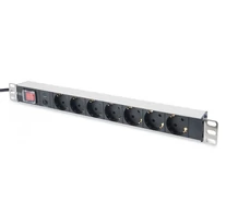 Digitus 19" Outlet Strip Fekete 7 AC kimenet(ek) 250 V 2 M