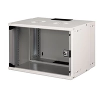19" 7U falra szerelhető hálózati szekrény, SOHO PRO 370 x 540 x 400 mm, üvegajtó, szürke, szétszerelve, 60 kg