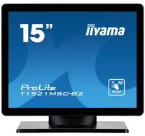 iiyama ProLite T1521MSC-B2 számítógép monitor 38,1 cm (15") 1024 x 768 pixelek XGA LED Érintőképernyő Asztali Fekete