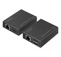 Cat.6 HDMI hosszabbító 4K/30Hz KVM USB 1.1-gyel, akár 40m/70m, max. 253 vevő, IR vezérlés - készlet
