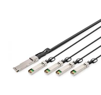 Digitus DN-81322 InfiniBand és száloptikai kábel 2 M SFP+ 4x QSFP+ Fekete