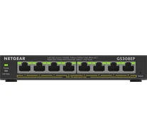 NETGEAR 8-Port Gigabit Ethernet PoE+ Plus Switch (GS308EP) Vezérelt L2/L3 Gigabit Ethernet (10/100/1000) Ethernet-áramellátás (PoE) támogatása Fekete