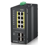 Zyxel RGS200-12P Vezérelt L2 Gigabit Ethernet (10/100/1000) Ethernet-áramellátás (PoE) támogatása Fekete