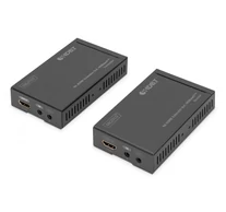 Digitus DS-55500 audió/videó jeltovábbító AV adó- és vevőegység Fekete