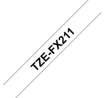 Brother TZE-FX211 címkéző szalag Fehéren fekete