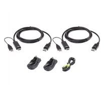 ATEN 2L-7D02UHDPX5 KVM kábel Fekete 1,8 M