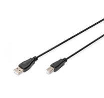 Digitus AK-300102-018-S USB kábel USB 2.0 1,8 M USB A USB B 0,48 Gbit/s Fekete