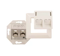IDC 1000M2 2-port data wall box CAT6A - white