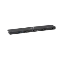 USB-C Dokkoló, Háromkijelző - 4K HDMI és DP, VGA, USB 3.2 Gen 1, USB-A/C Hub, GbE, 100W PD Töltés
