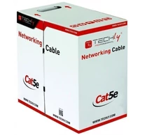 Techly ITP8-RIS-0305LO Cat5e FTP Kábel csavart érpár 305m CCA Fekete Kültéri