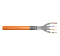 DIGITUS Cat.7 telepítési kábel, S/FTP, B2ca, AWG 23/1, LSOH, 100 m, narancssárga