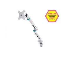 Digitus DA-90470 Egyszemélyes asztali kar bilincsel és mechanikus rugóval | 1x LCD max. 35" 10kg | VESA: 75x75, 100x100 | Fehér