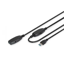 Digitus DA-73106 USB kábel USB 3.2 Gen 1 (3.1 Gen 1) 15 M USB A 5 Gbit/s Fekete