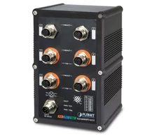 PLANET IGS-604HPT-M12 hálózati kapcsoló Vezérelt L2+ Ethernet-áramellátás (PoE) támogatása Fekete