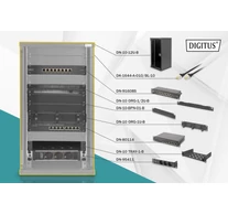 Digitus DN-10-SET-3-B állvány 12U Falra szerelhető állvány Fekete