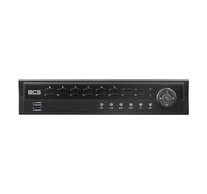 BCS BCS-U-NVR1602-A-4K-8P(6TB) 16-csatornás IP rögzítő PoE-vel és 6TB 12MP HDD-vel
