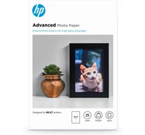 HP Advanced Photo Paper, Glossy, 250 g/m2, 10 x 15 cm (101 x 152 mm), 25 sheets