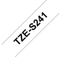 Brother TZE-S241 címkéző szalag Fehéren fekete TZ