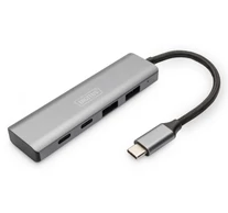 Digitus DA-70245 hálózati csatlakozó USB 3.2 Gen 1 (3.1 Gen 1) Type-C 10000 Mbit/s Szürke