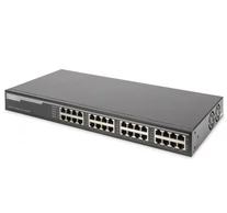 Digitus DN-95116 hálózati kapcsoló Gigabit Ethernet (10/100/1000) Ethernet-áramellátás (PoE) támogatása 1U Szürke