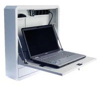 Techly ICRLIM01W2 19" Fali rögzített laptop szekrény polccal - Fehér