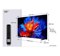 TCL P8K 98P8K TV 2,49 m (98") 4K Ultra HD Smart TV Wi-Fi Metallic 450 cd/m²