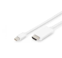 Digitus AK-340304-020-W video átalakító kábel 2 M Mini DisplayPort HDMI A-típus (Standard) Fehér