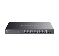 TP-Link Omada ES228GMP hálózati kapcsoló Vezérelt L2 Gigabit Ethernet (10/100/1000) Ethernet-áramellátás (PoE) támogatása Fekete