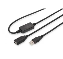 Digitus DA-73100-1 USB kábel USB 2.0 10 M USB A 0,48 Gbit/s Fekete
