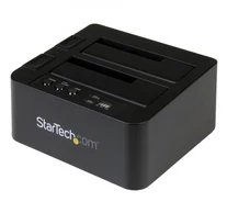 StarTech.com SDOCK2U313R duplikátor HDD másoló Fekete 2 másolatok