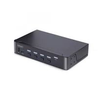 StarTech.com D86A2-4-PORT-8K-KVM KVM kapcsoló Fekete