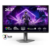 AOC AGON PRO AG276QKD2 számítógép monitor 67,3 cm (26.5") 2560 x 1440 pixelek Quad HD QD-OLED Fekete, Szürke
