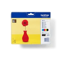 Brother LC121VALBP tintapatron 4 db Eredeti Fekete, Cián, Magenta, Sárga