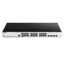 D-Link DGS-1210-28P/ME/E hálózati kapcsoló Vezérelt L2/L3 Gigabit Ethernet (10/100/1000) Ethernet-áramellátás (PoE) támogatása 1U