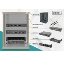 Digitus DN-10-SET-2-B állvány 9U Falra szerelhető állvány Fekete