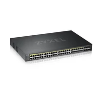 Zyxel GS2220-50HP-EU0101F hálózati kapcsoló Vezérelt L2 Gigabit Ethernet (10/100/1000) Ethernet-áramellátás (PoE) támogatása Fekete