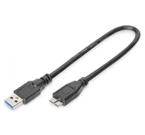 Digitus AK-300117-003-S USB kábel USB 3.2 Gen 1 (3.1 Gen 1) 0,25 M USB A Micro-USB B Fekete