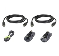 ATEN 2L-7D02UDPX5 KVM kábel Fekete 1,8 M