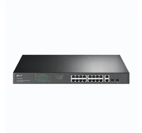 TP-Link TL-SG1218MP hálózati kapcsoló Beállítást nem igénylő (unmanaged) Gigabit Ethernet (10/100/1000) Ethernet-áramellátás (PoE) támogatása 1U Fekete