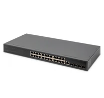 Digitus DN-80223 hálózati kapcsoló Vezérelt L3 Gigabit Ethernet (10/100/1000) 1U Fekete